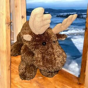Gund Windham Moose Plush Stuffed Animal 11" Brown Baby Shower Nursery Gift